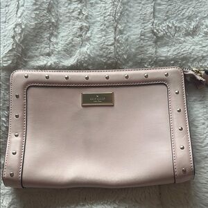 kate spade Pink Studded Wristlet Clutch